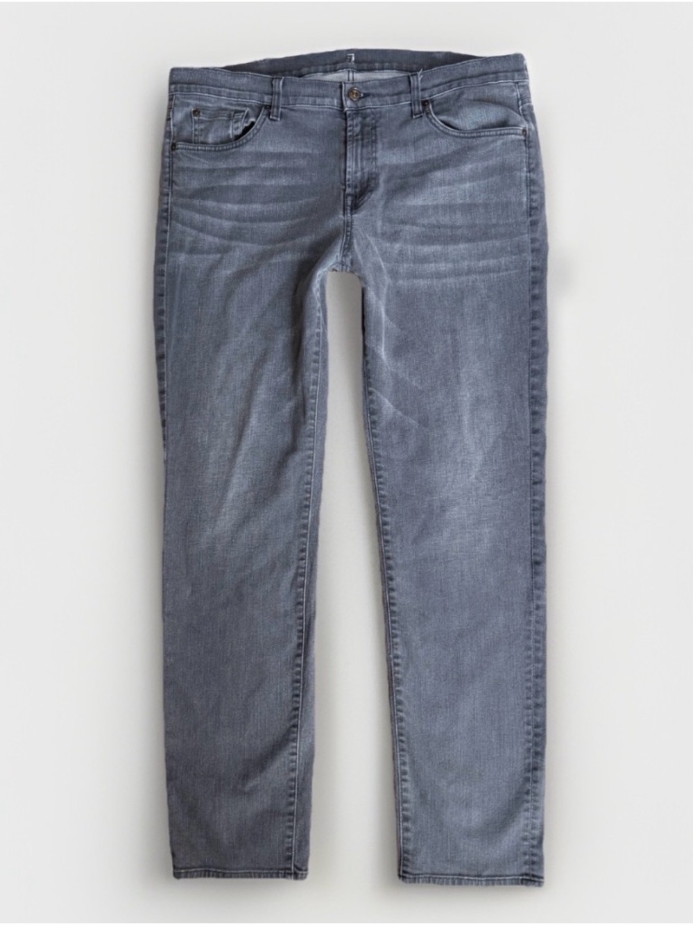 Seven for all mankind jeans size 40 Mens Gray Tapered Leg Zipper Fly Denim - Picture 2 of 7